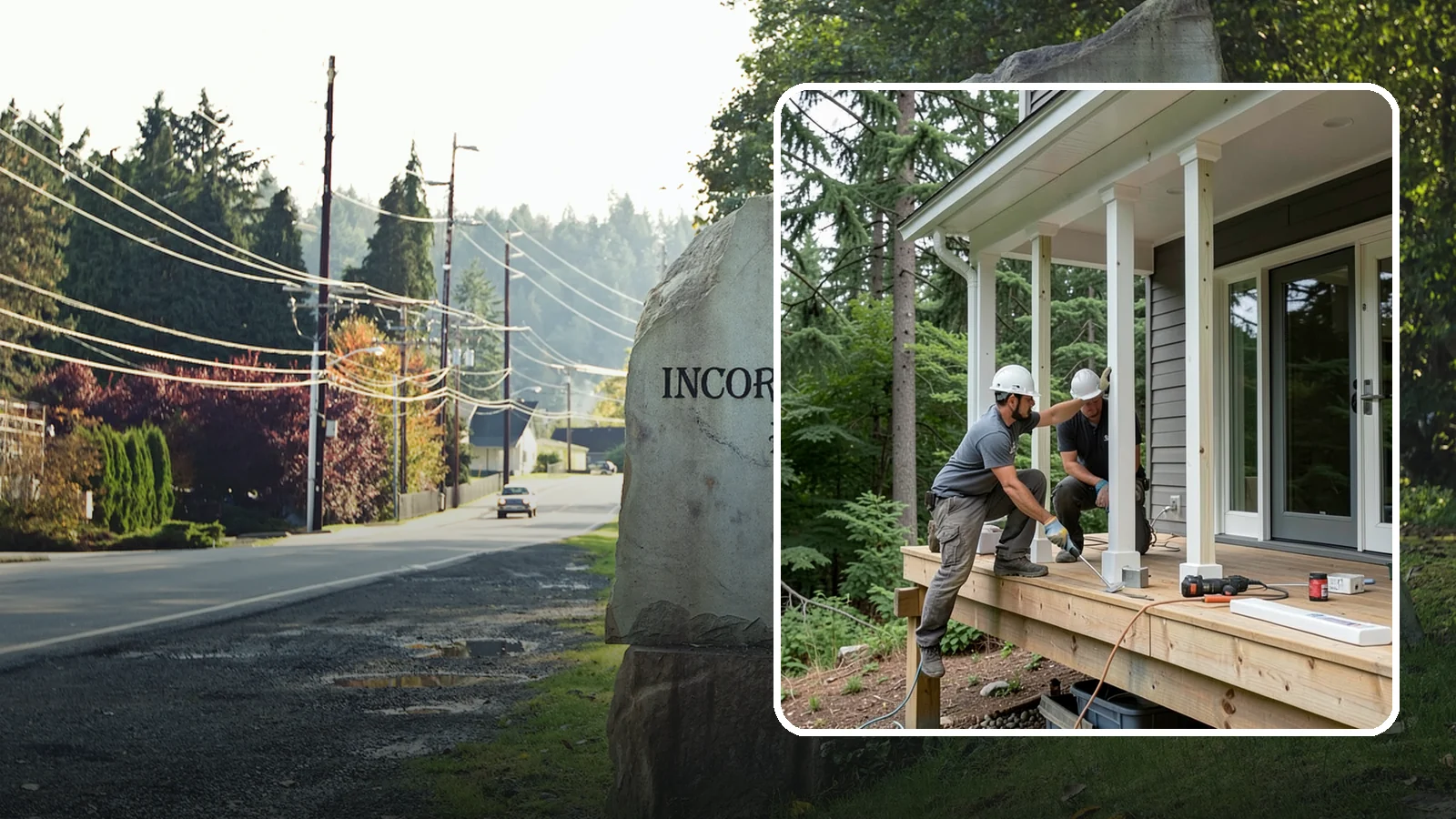 Porch Column Installation in Wilkeson, Pierce County, WA - Porch column installation that provides structural support and defines your home's front facade.