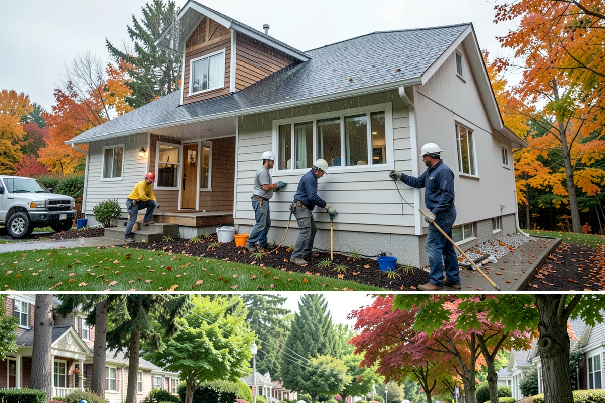 Porch Railing Installation in Beaux Arts Village, King County, WA - Railing installation works in any season and is a popular refresh before spring and summer entertaining.