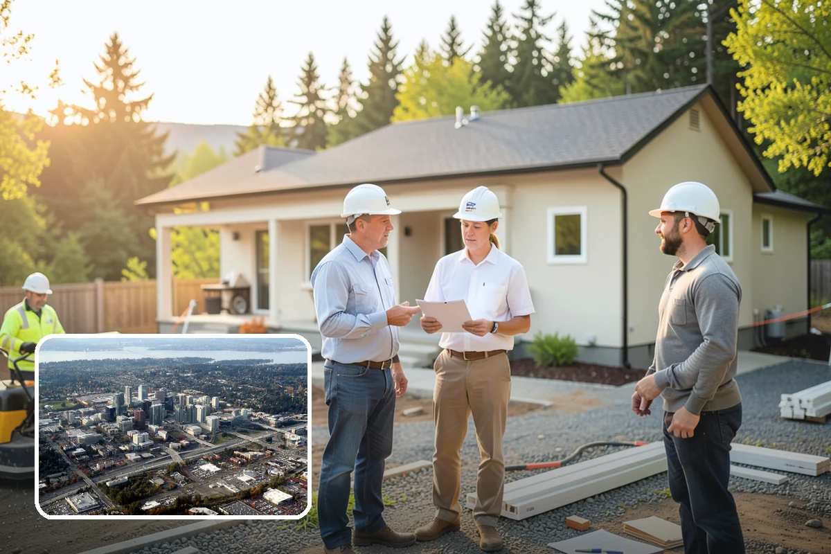 Porch Railing Installation in Bellevue, King County, WA - Meets code for raised porch safety