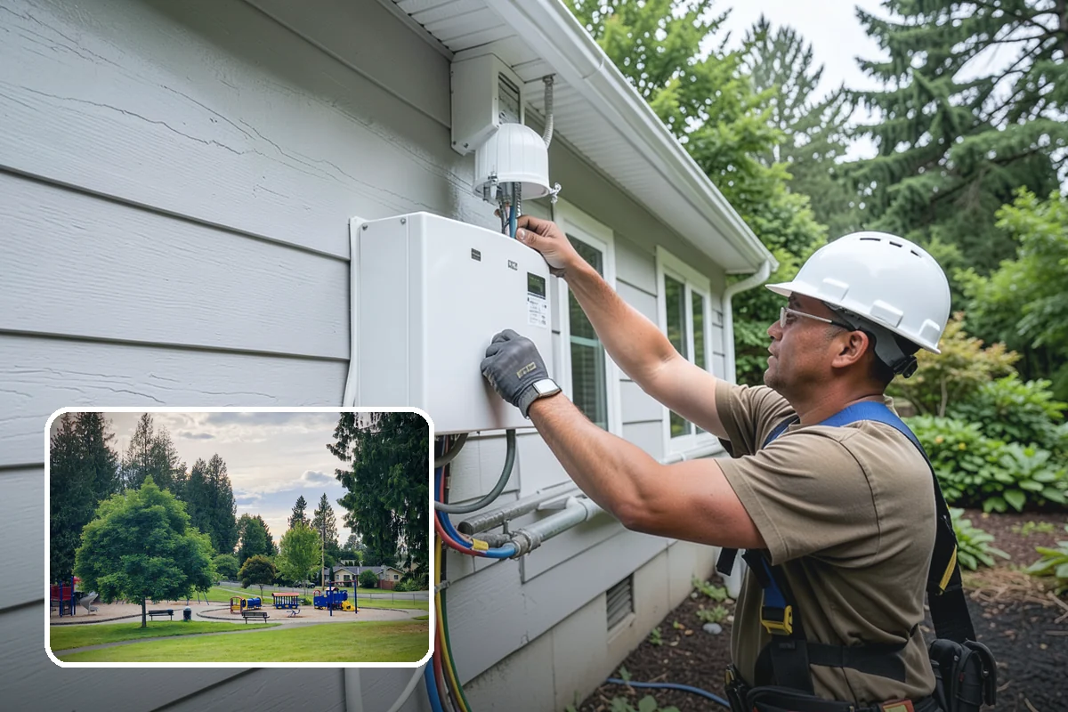Porch Railing Installation in Bonney Lake, Pierce County, WA - Meets code for raised porch safety