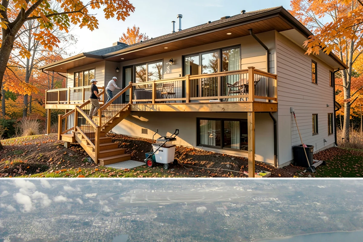 Porch Railing Installation in Burien, King County, WA - Railing installation works in any season and is a popular refresh before spring and summer entertaining.