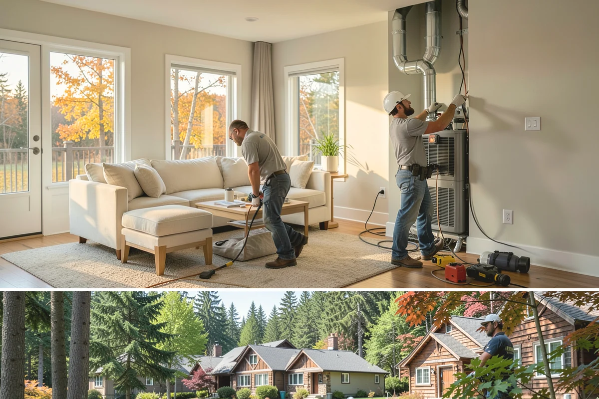 Porch Railing Installation in Edgewood, Pierce County, WA - Railing installation works in any season and is a popular refresh before spring and summer entertaining.