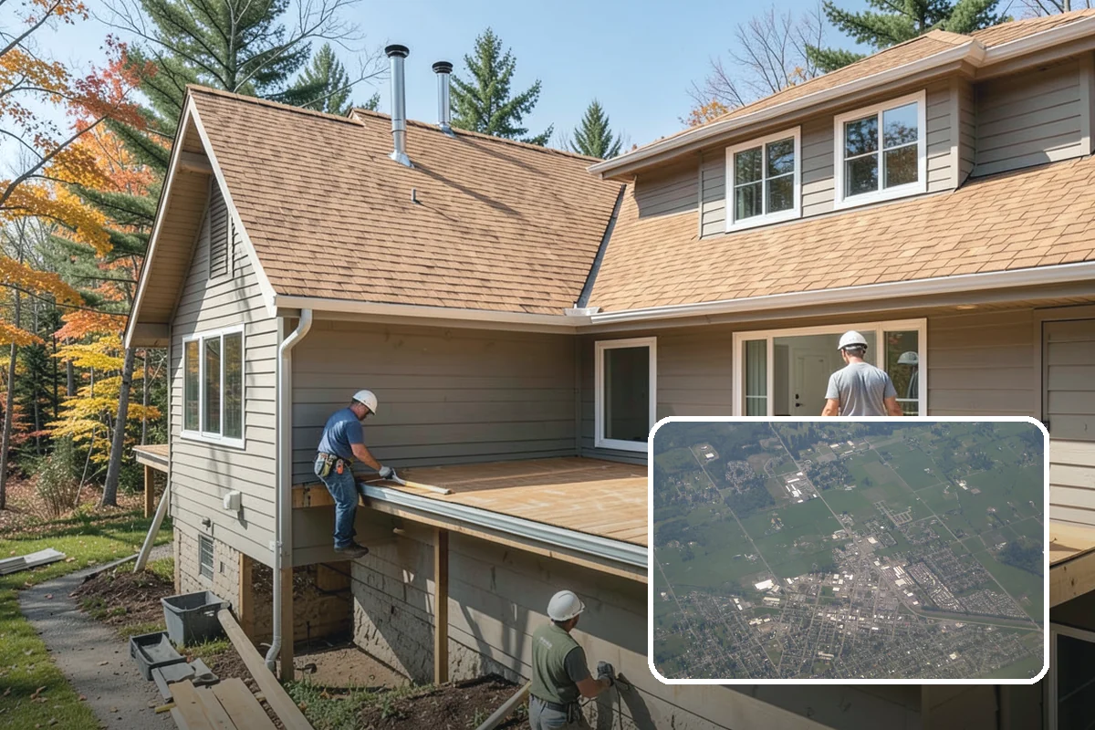 Porch Railing Installation in Enumclaw, King County, WA - Meets code for raised porch safety