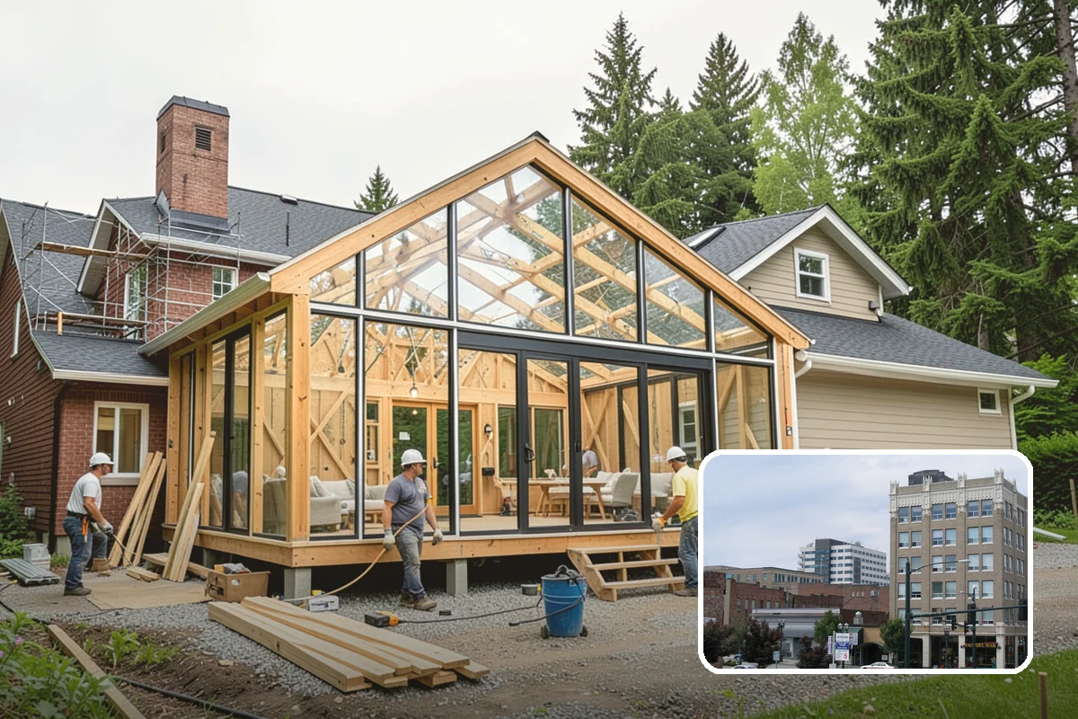 Porch Railing Installation in Everett, Snohomish County, WA - Meets code for raised porch safety