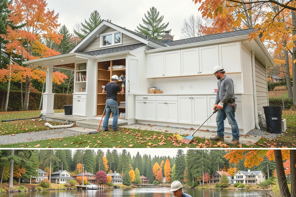 Porch Railing Installation in La Conner, Skagit County, WA - Railing installation works in any season and is a popular refresh before spring and summer entertaining.