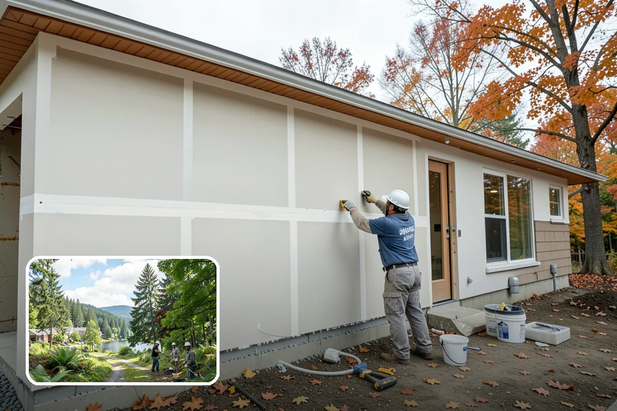 Porch Railing Installation in Lake Forest Park, King County, WA - Meets code for raised porch safety