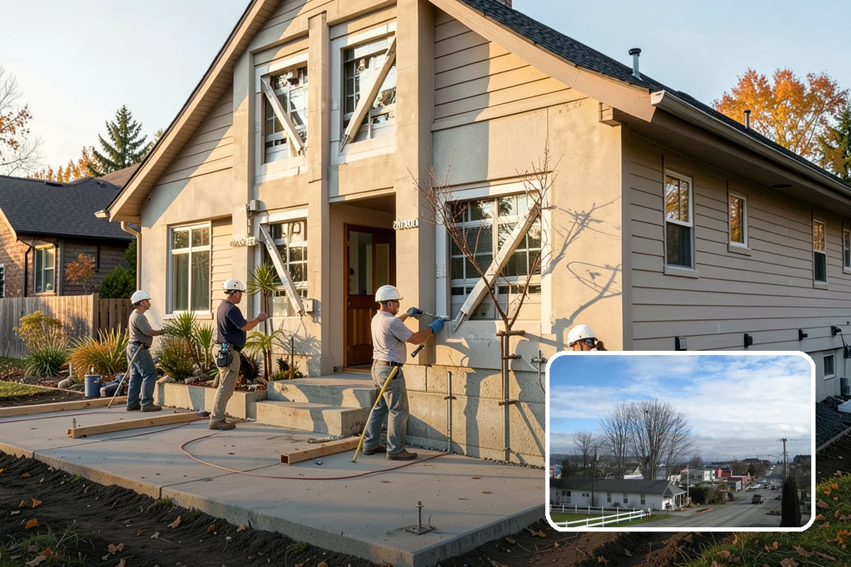 Porch Railing Installation in Langley, Island County, WA - Meets code for raised porch safety