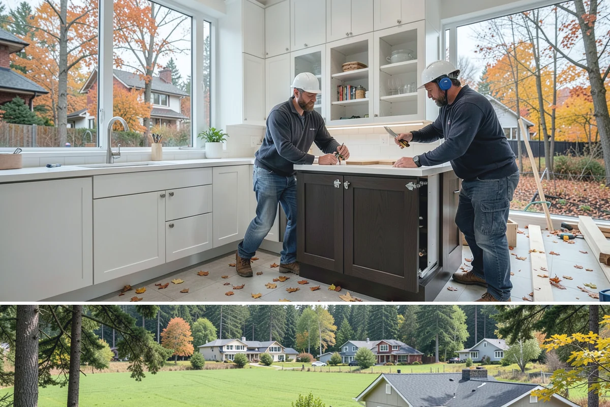 Porch Railing Installation in Lyman, Skagit County, WA - Railing installation works in any season and is a popular refresh before spring and summer entertaining.