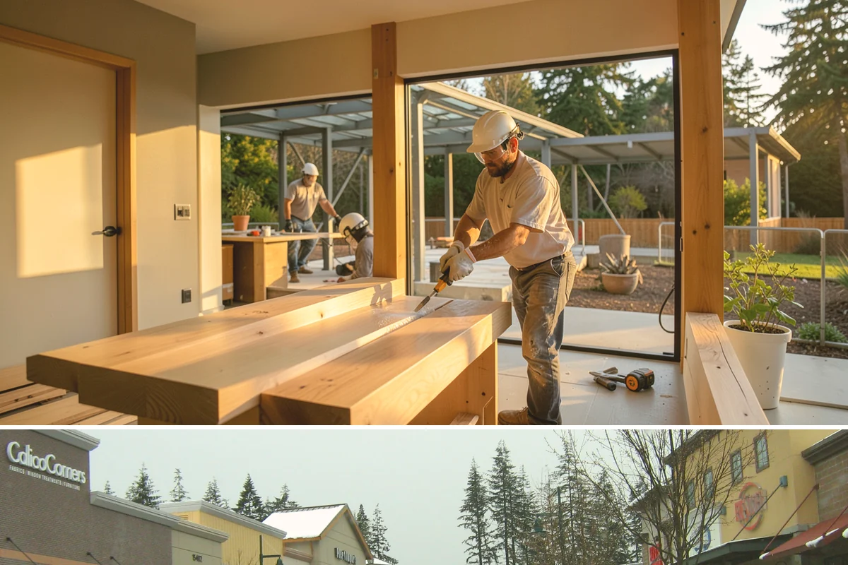 Porch Railing Installation in Mill Creek, Snohomish County, WA - Railing installation works in any season and is a popular refresh before spring and summer entertaining.