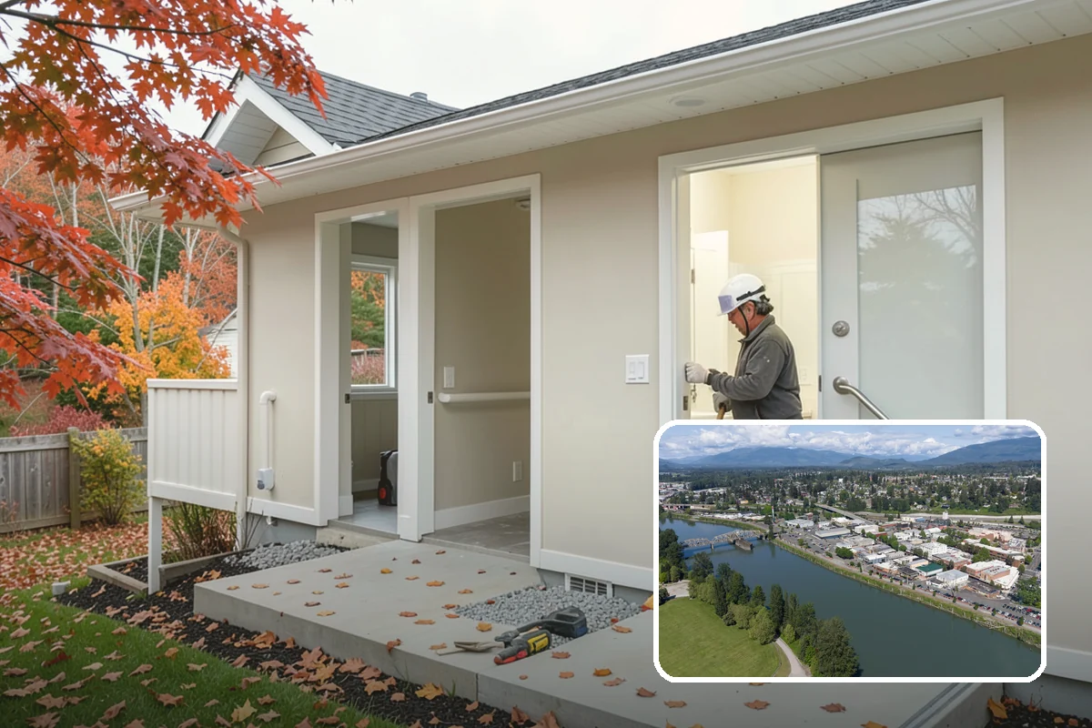 Porch Railing Installation in Mount Vernon, Skagit County, WA - Meets code for raised porch safety