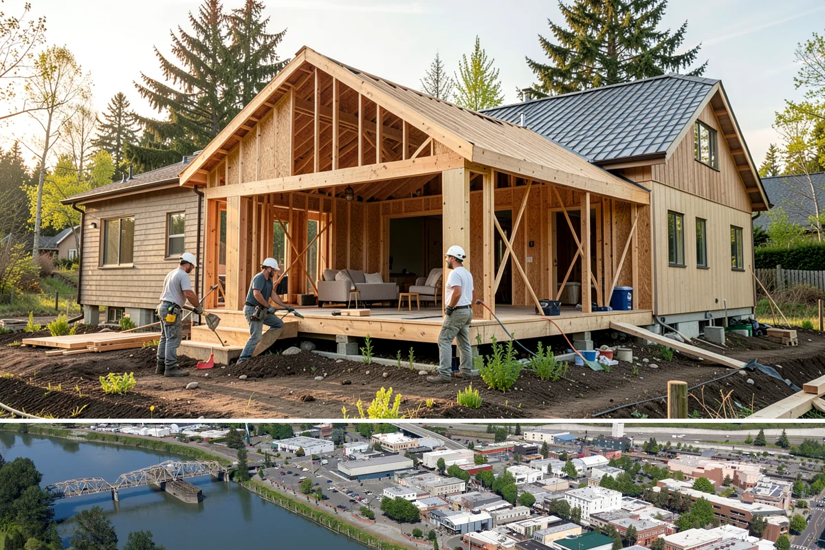 Porch Railing Installation in Mount Vernon, Skagit County, WA - Railing installation works in any season and is a popular refresh before spring and summer entertaining.
