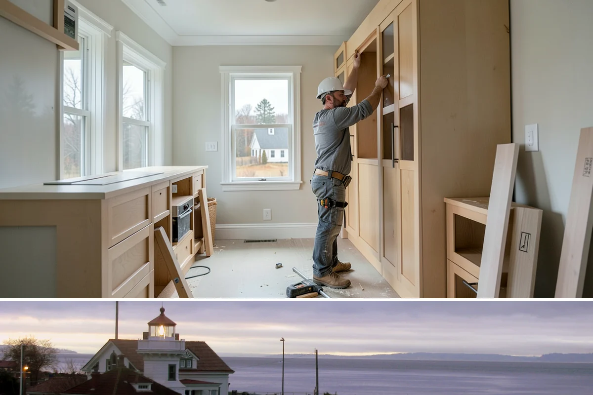 Porch Railing Installation in Mukilteo, Snohomish County, WA - Railing installation works in any season and is a popular refresh before spring and summer entertaining.