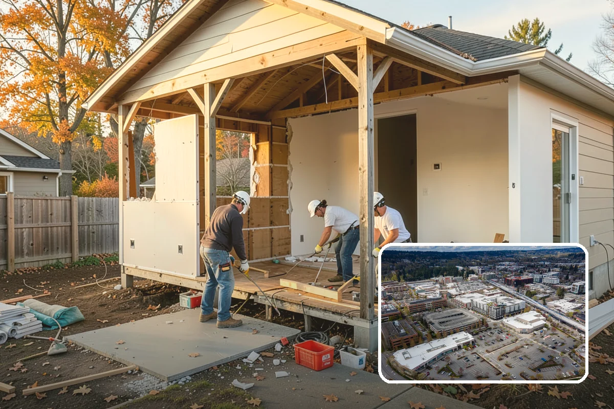 Porch Railing Installation in Redmond, King County, WA - Meets code for raised porch safety