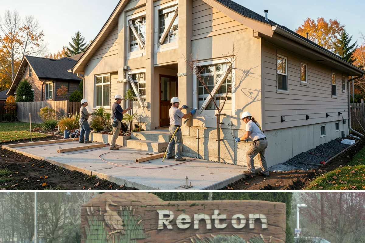 Porch Railing Installation in Renton, King County, WA - Railing installation works in any season and is a popular refresh before spring and summer entertaining.