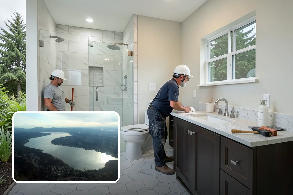 Porch Railing Installation in Sammamish, King County, WA - Meets code for raised porch safety