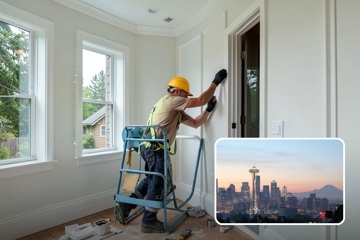 Porch Railing Installation in Seattle, King County, WA - Meets code for raised porch safety