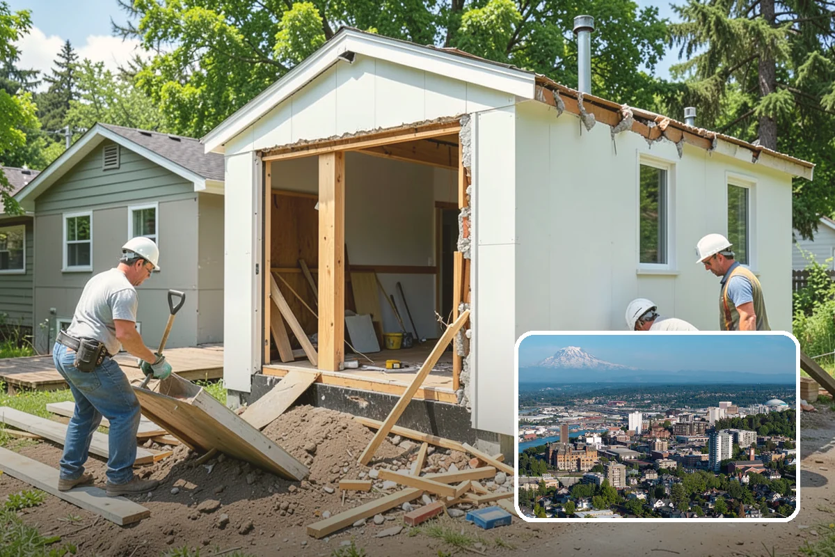 Porch Railing Installation in Tacoma, Pierce County, WA - Meets code for raised porch safety