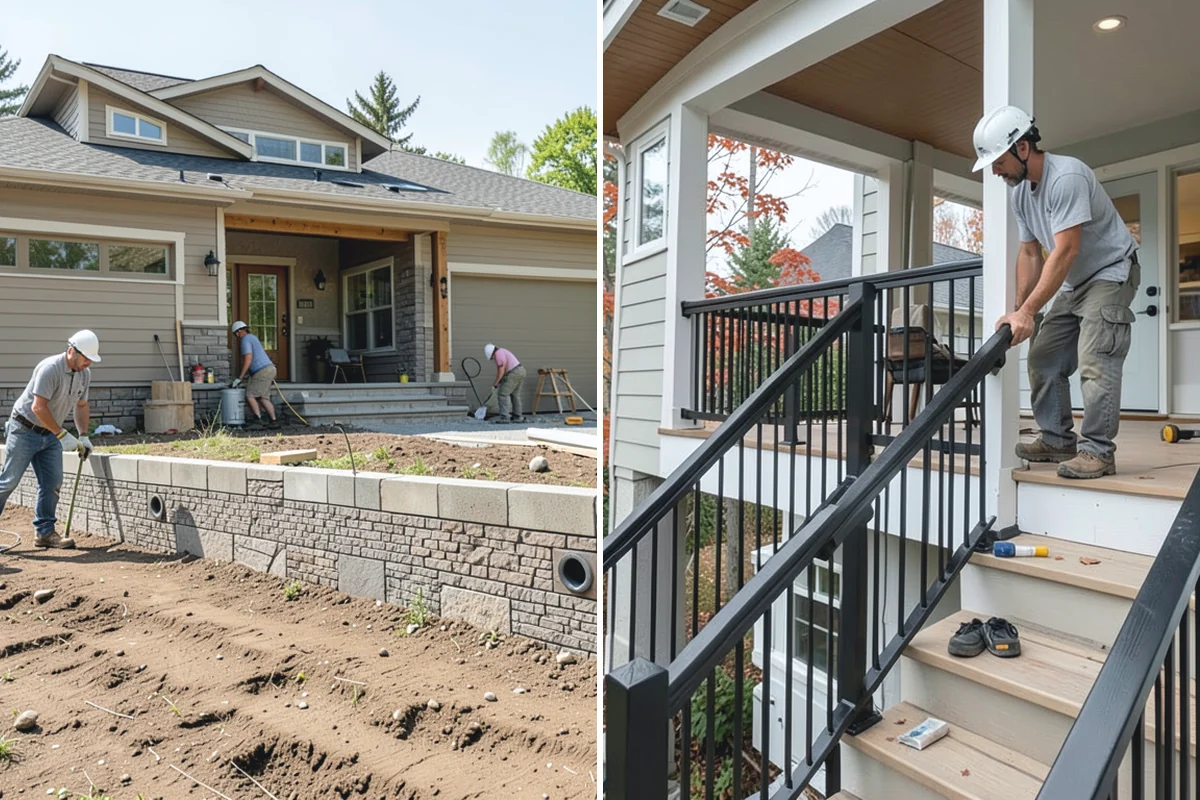 Porch Railing Installation in Wilkeson, Pierce County, WA - Review railing styles and code requirements