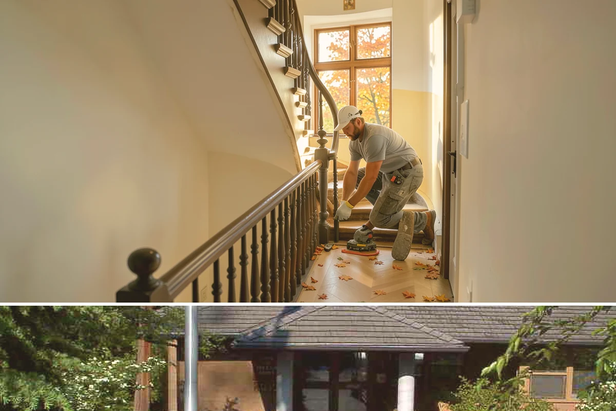 Porch Railing Installation in Yarrow Point, King County, WA - Railing installation works in any season and is a popular refresh before spring and summer entertaining.