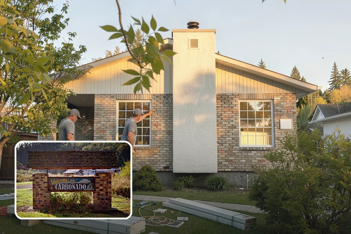 Porch Remodel in Carbonado, Pierce County, WA - Refreshes dated finishes and styling