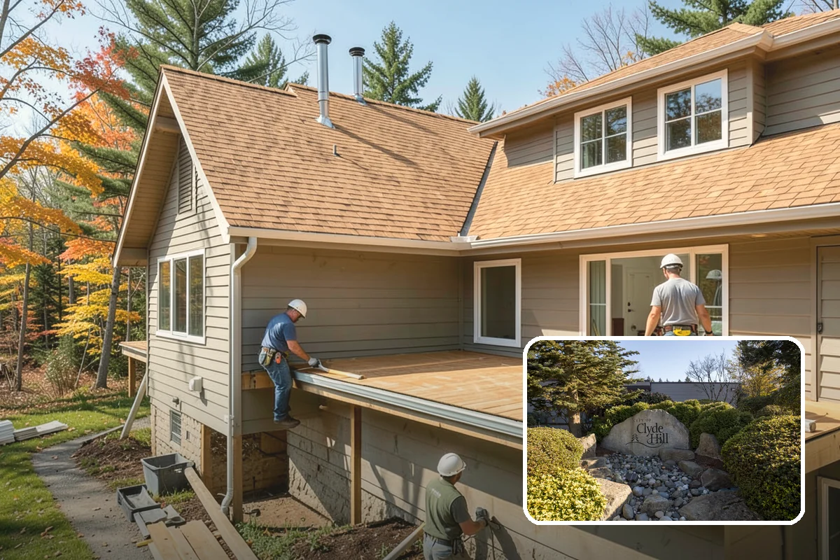 Porch Remodel in Clyde Hill, King County, WA - Refreshes dated finishes and styling