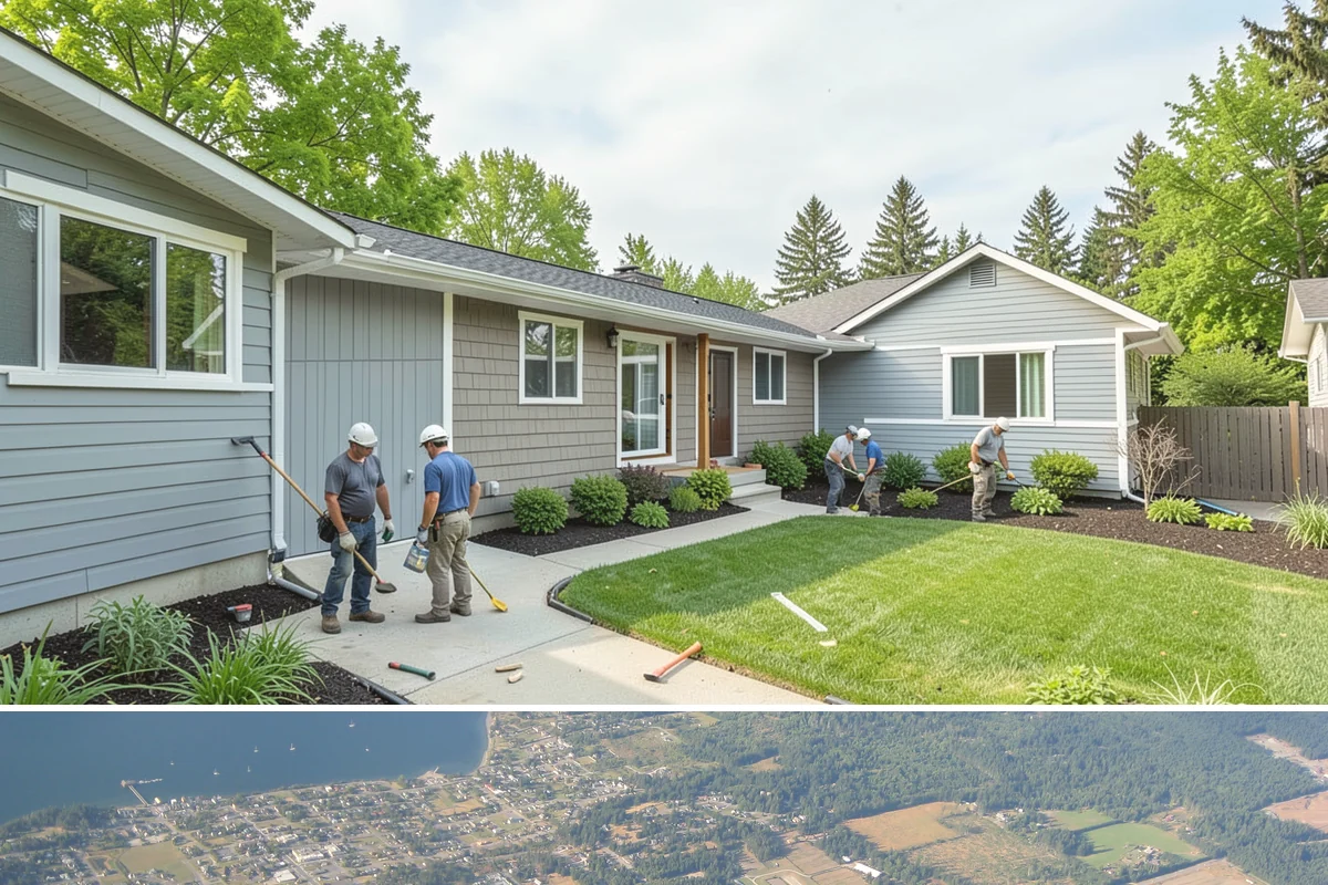 Porch Remodel in Coupeville, Island County, WA - Remodels that open up the roof or flooring go smoothest in the drier summer months.