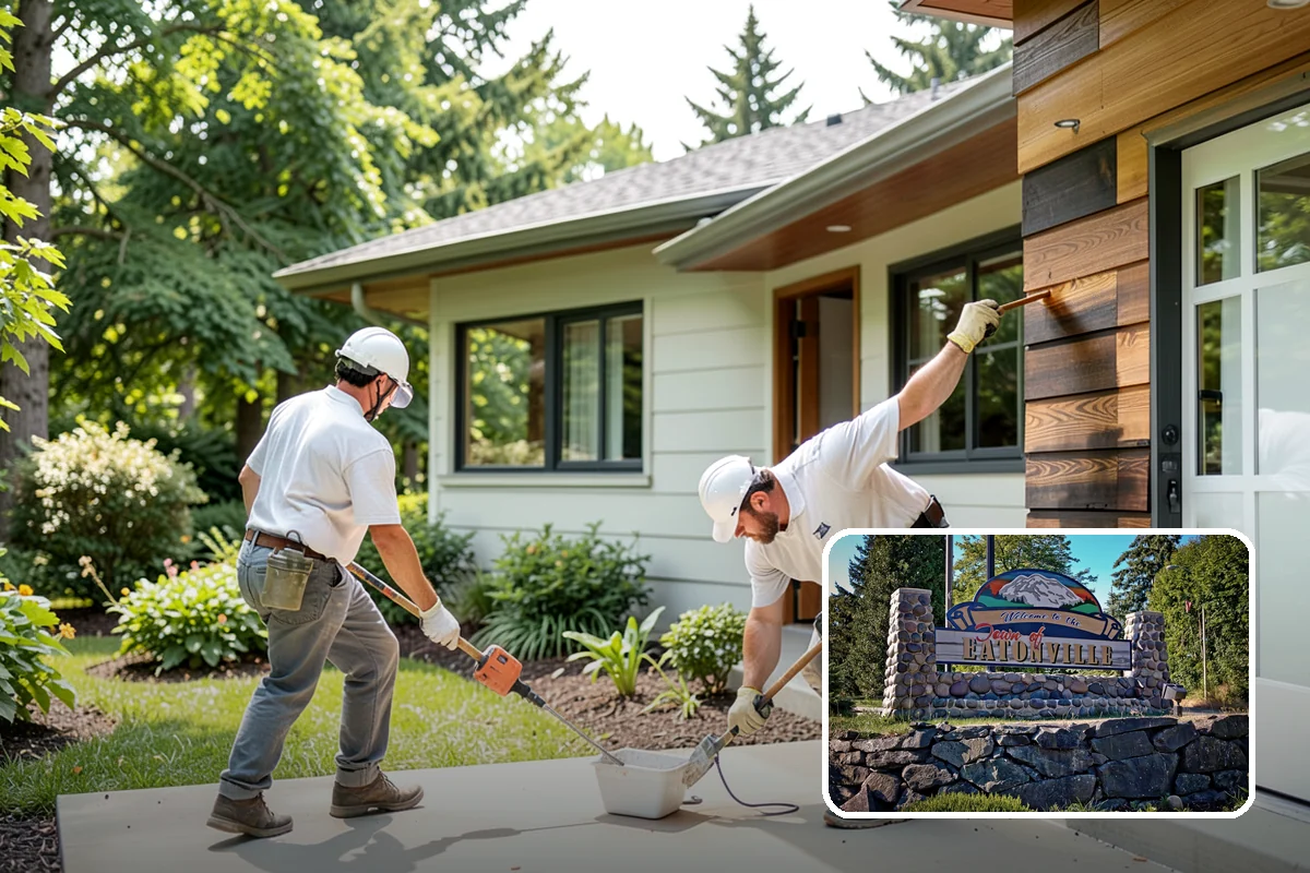 Porch Remodel in Eatonville, Pierce County, WA - Refreshes dated finishes and styling