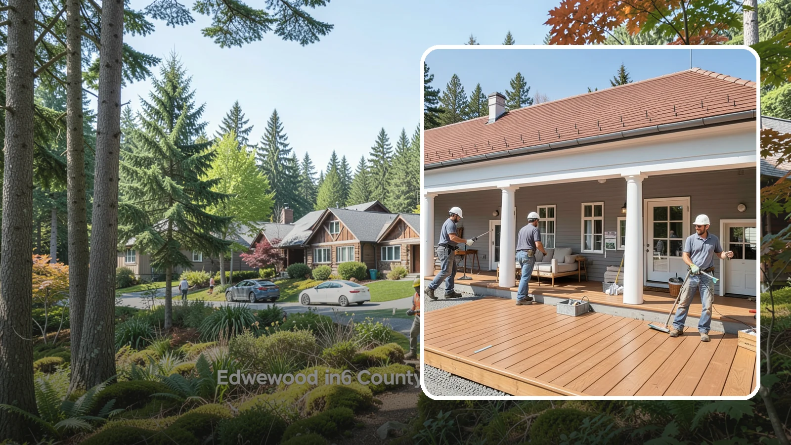 Porch Remodel in Edgewood, Pierce County, WA - Porch remodel services that modernize tired structures into fresh, functional entryways.