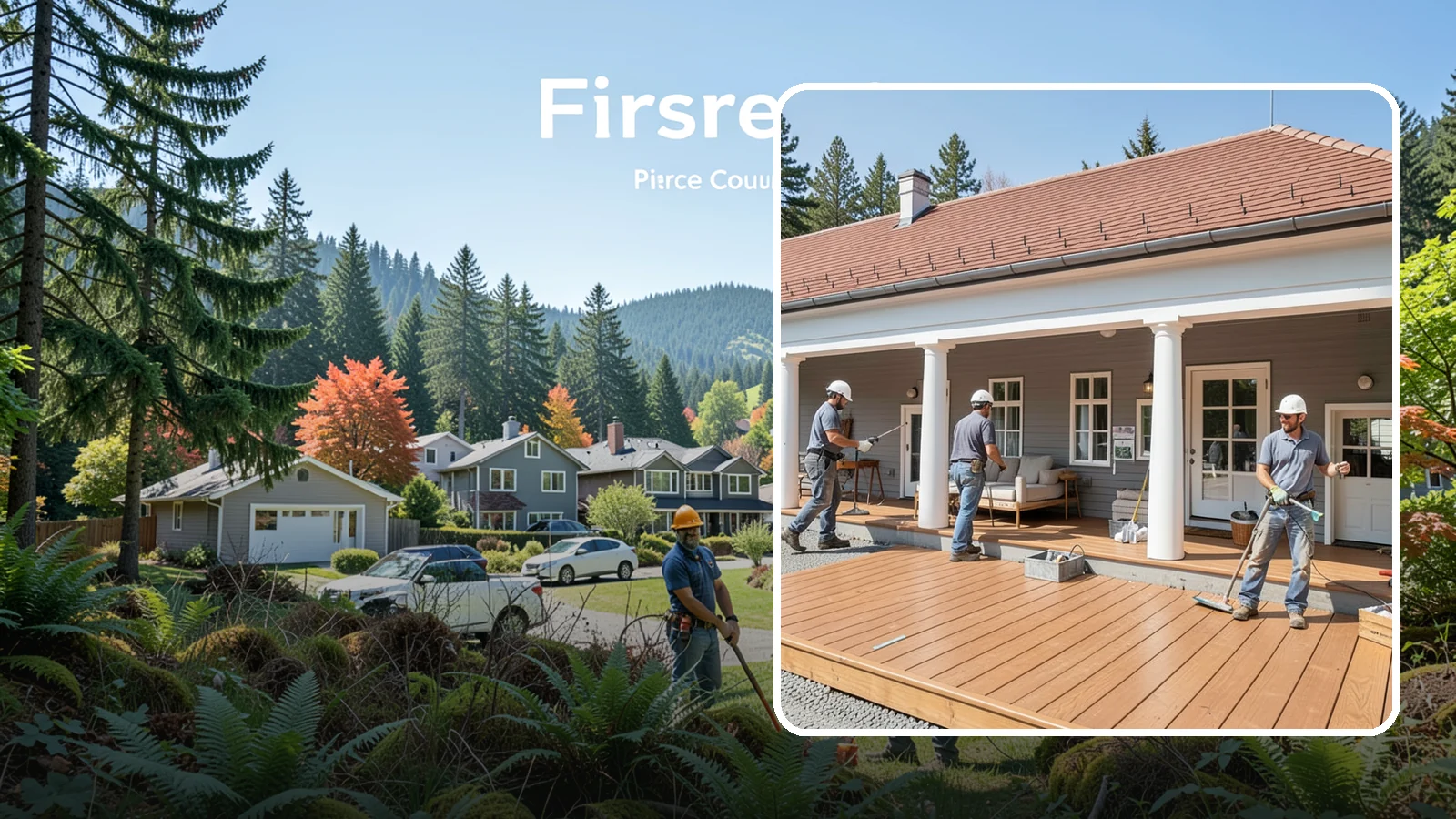 Porch Remodel in Fircrest, Pierce County, WA - Porch remodel services that modernize tired structures into fresh, functional entryways.