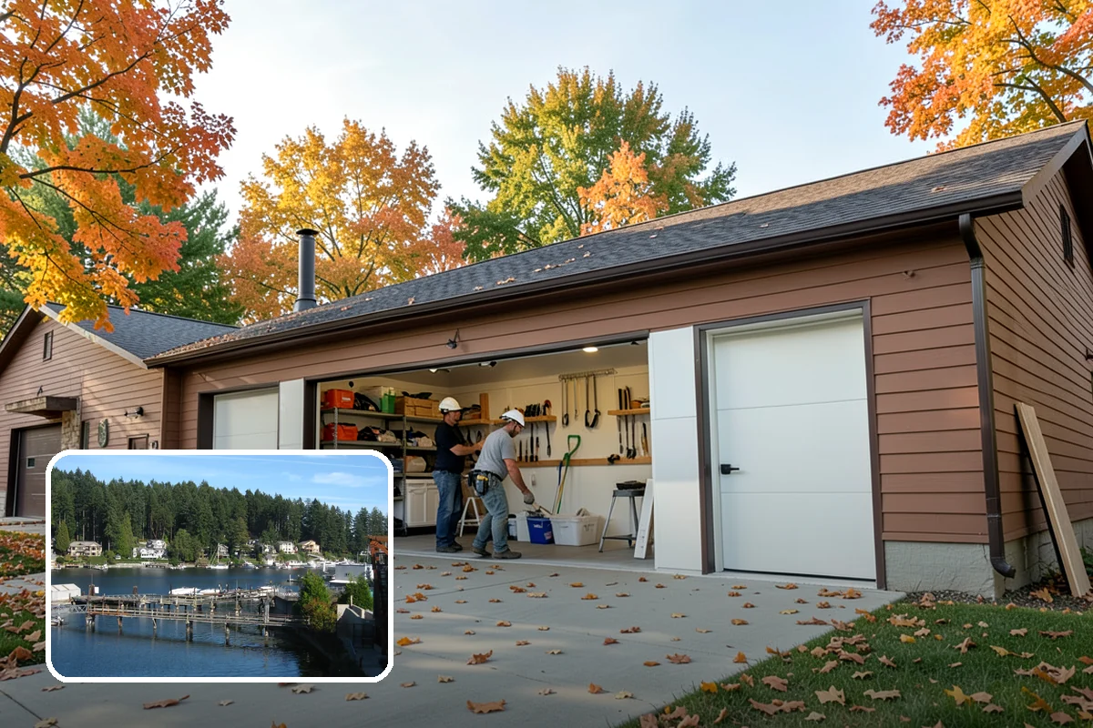 Porch Remodel in Gig Harbor, Pierce County, WA - Refreshes dated finishes and styling