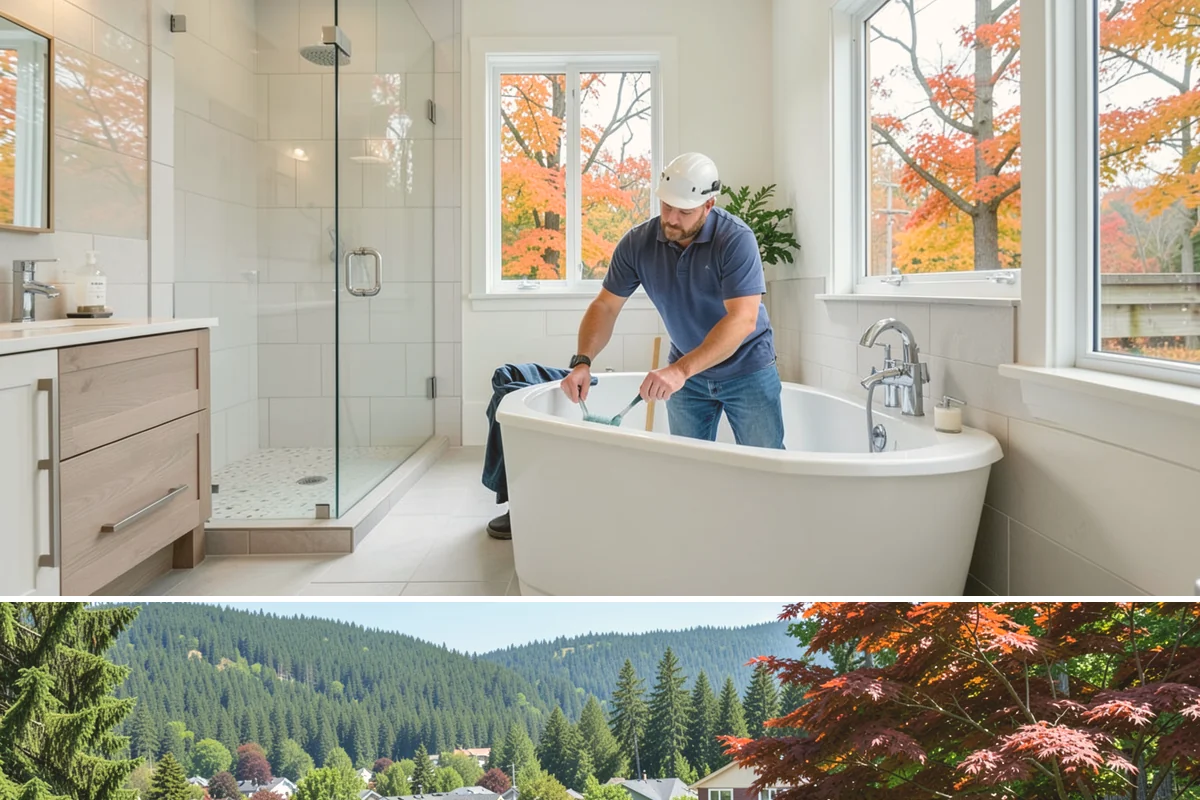 Porch Remodel in Index, Snohomish County, WA - Remodels that open up the roof or flooring go smoothest in the drier summer months.