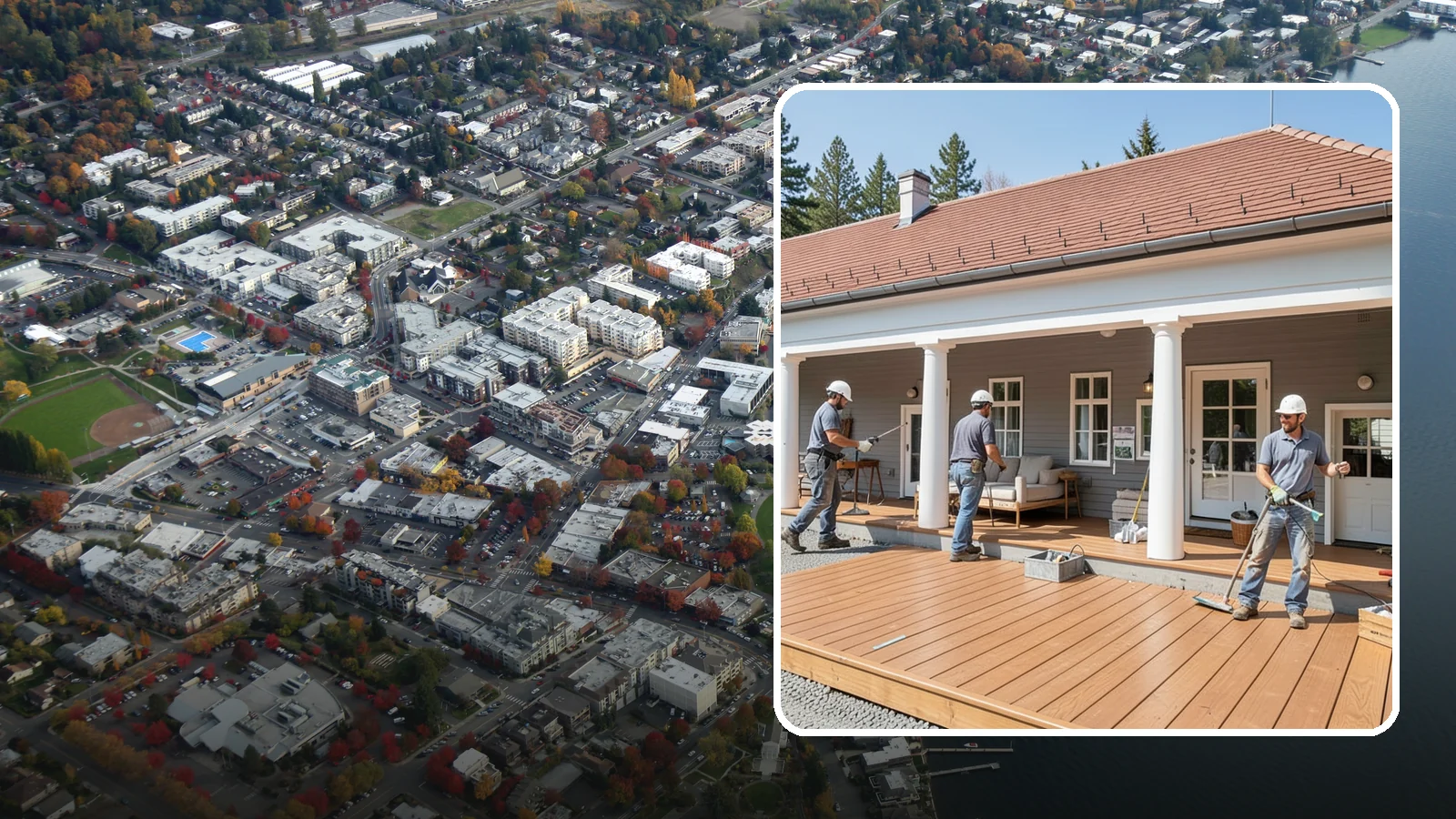 Porch Remodel in Kirkland, King County, WA - Porch remodel services that modernize tired structures into fresh, functional entryways.