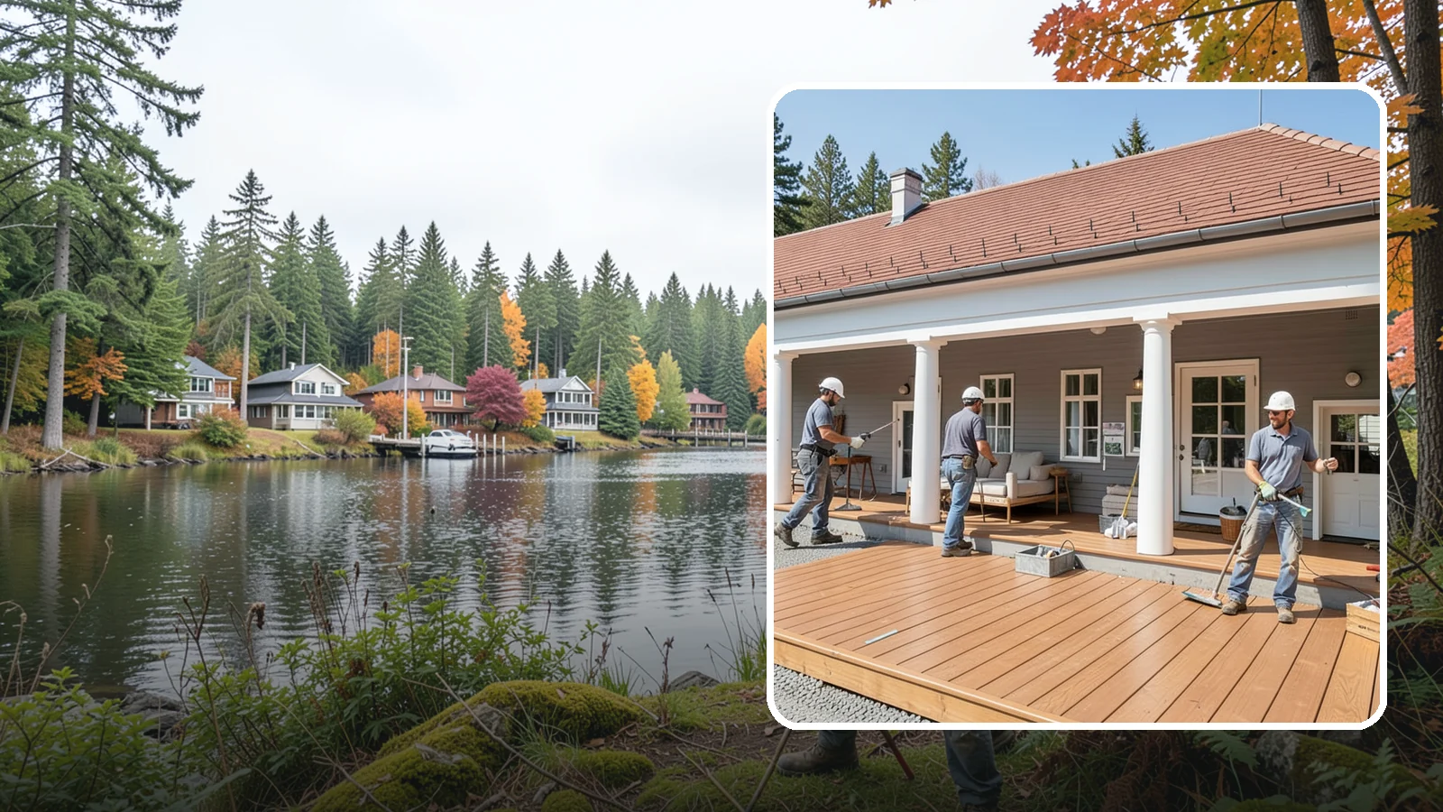 Porch Remodel in La Conner, Skagit County, WA - Porch remodel services that modernize tired structures into fresh, functional entryways.