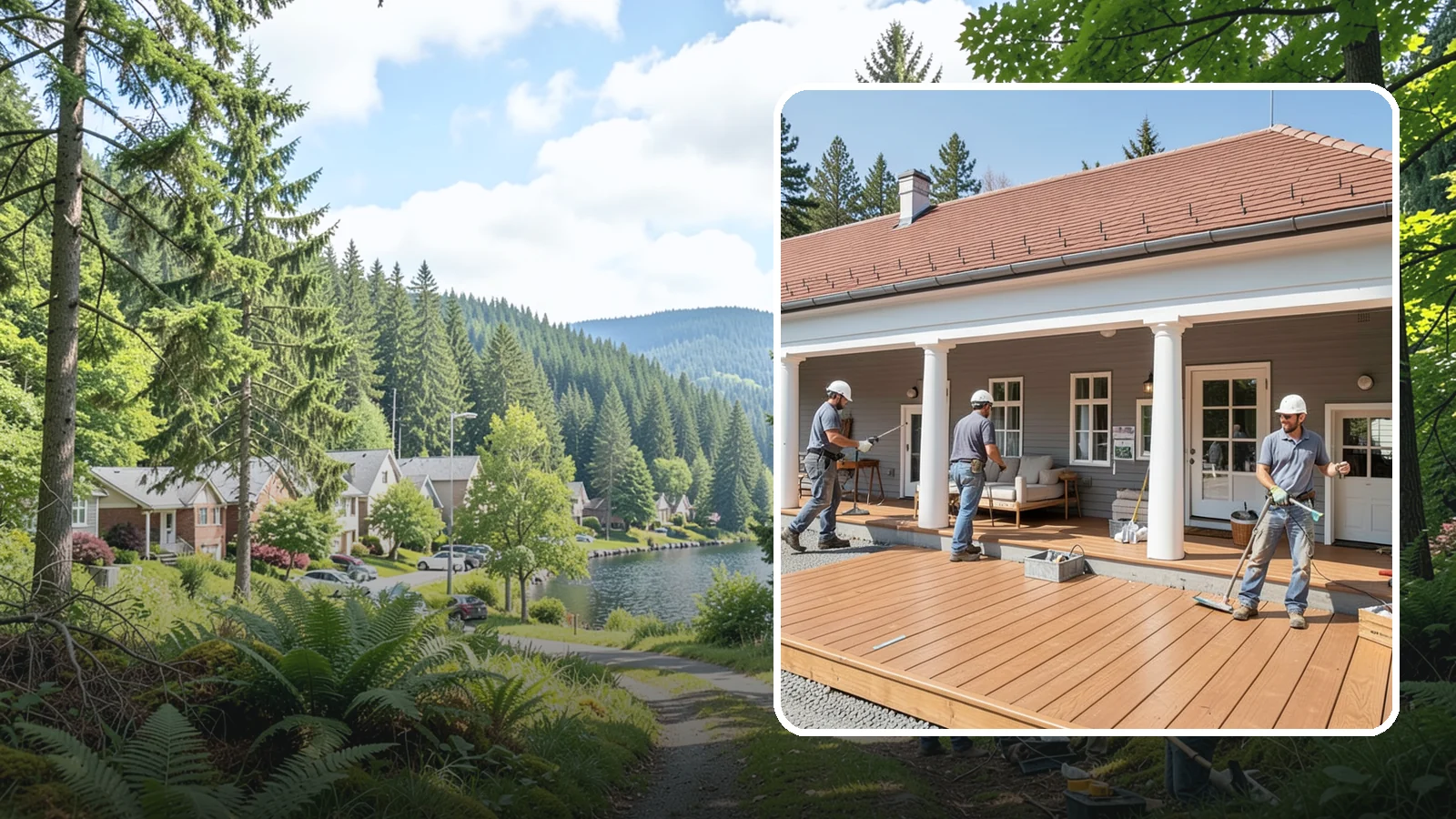 Porch Remodel in Lake Forest Park, King County, WA - Porch remodel services that modernize tired structures into fresh, functional entryways.
