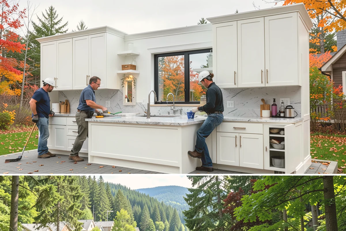 Porch Remodel in Lake Forest Park, King County, WA - Remodels that open up the roof or flooring go smoothest in the drier summer months.