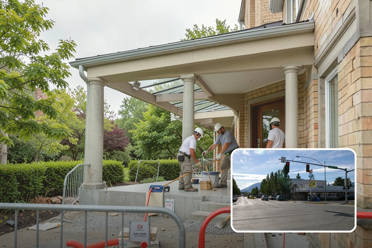 Porch Remodel in North Bend, King County, WA - Refreshes dated finishes and styling