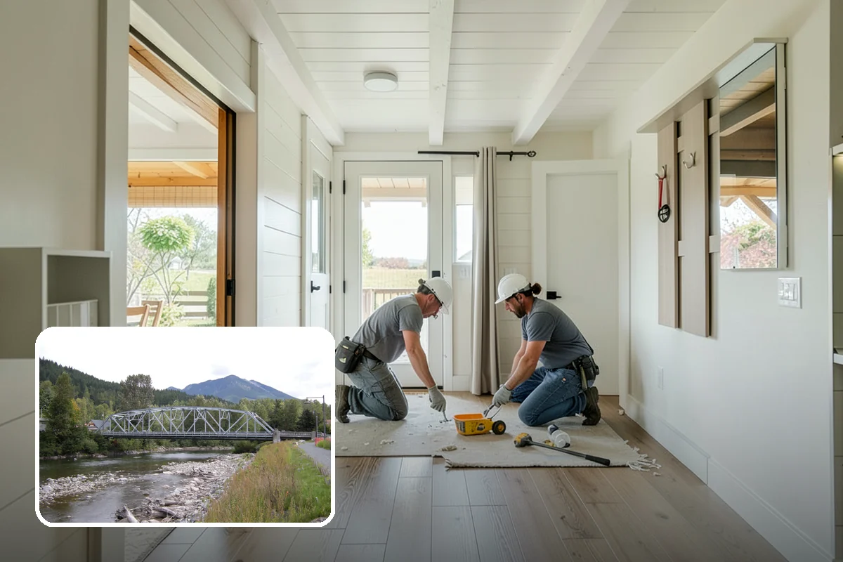Porch Remodel in Skykomish, King County, WA - Refreshes dated finishes and styling