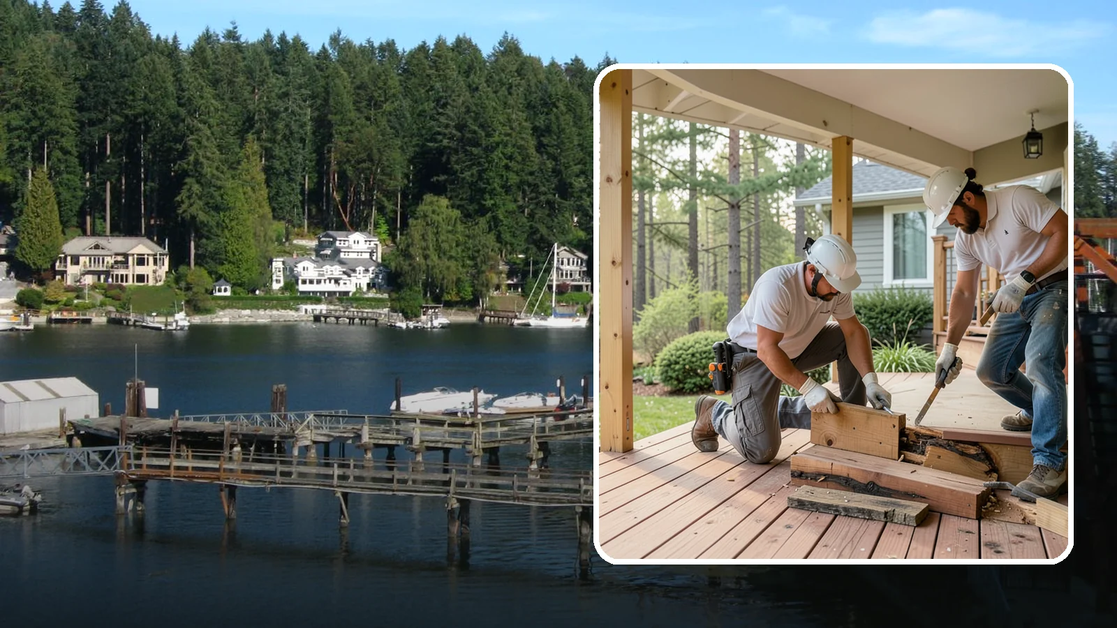 Porch Repair in Gig Harbor, Pierce County, WA - Porch repair that fixes rot, sagging, and safety issues to restore your entrance.