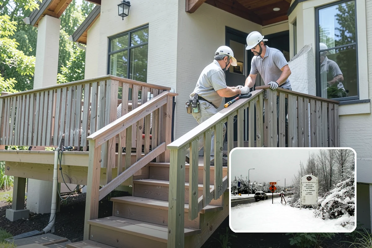 Porch Repair in Newcastle, King County, WA - Restores safety to posts, floors, and railings