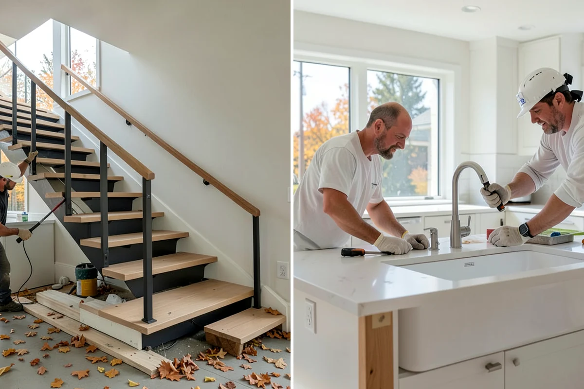 Porch Steps Construction in Arlington, Snohomish County, WA - Measure the porch height and plan the rise and run