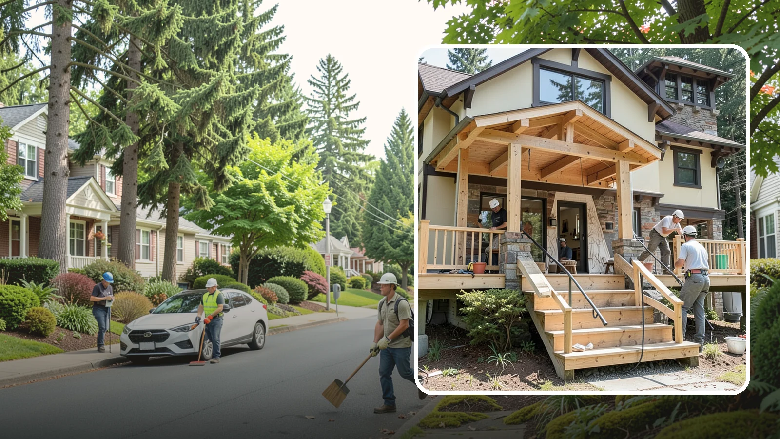 Porch Steps Construction in Beaux Arts Village, King County, WA - Constructing sturdy porch steps that safely connect your porch to the yard and match your home's style.