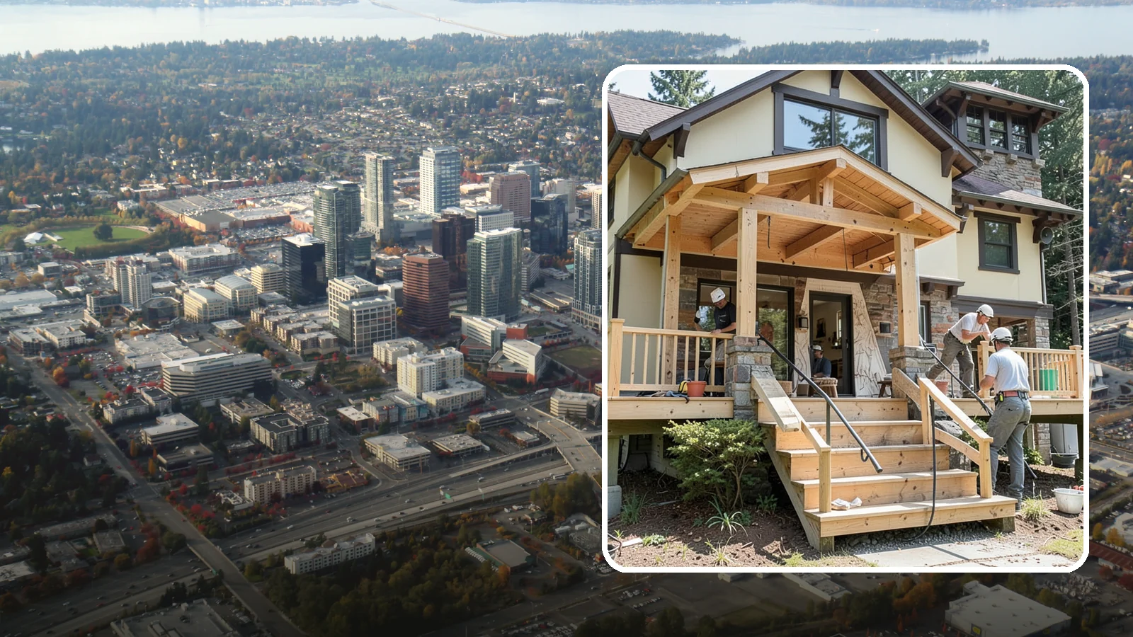 Porch Steps Construction in Bellevue, King County, WA - Constructing sturdy porch steps that safely connect your porch to the yard and match your home's style.