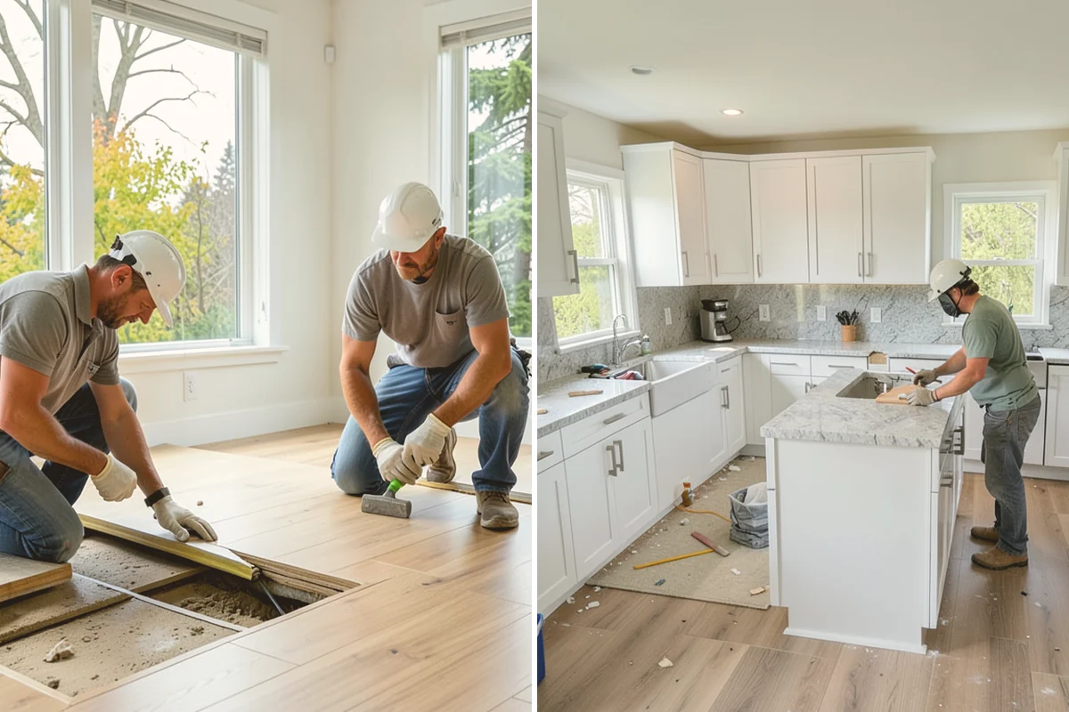 Porch Steps Construction in Bellevue, King County, WA - Measure the porch height and plan the rise and run
