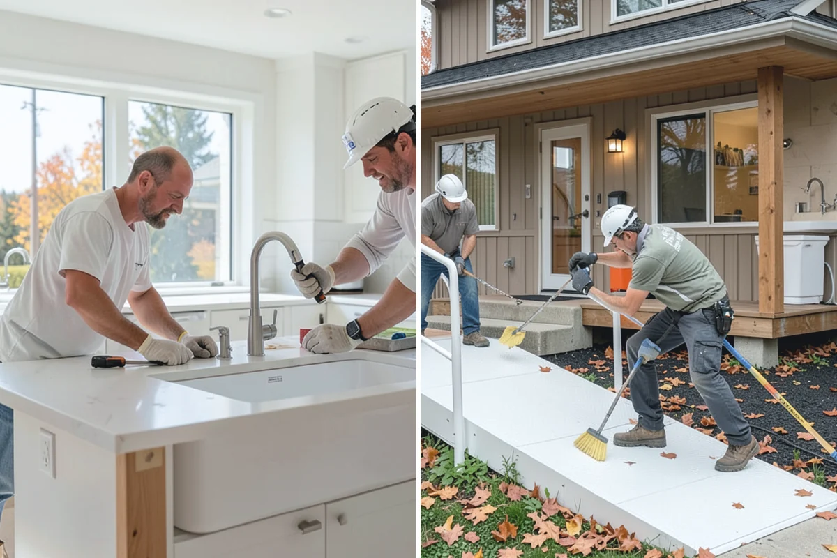 Porch Steps Construction in Buckley, Pierce County, WA - Measure the porch height and plan the rise and run