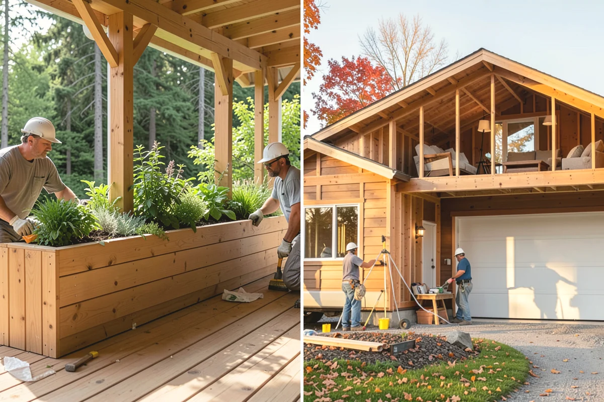 Porch Steps Construction in Carbonado, Pierce County, WA - Measure the porch height and plan the rise and run