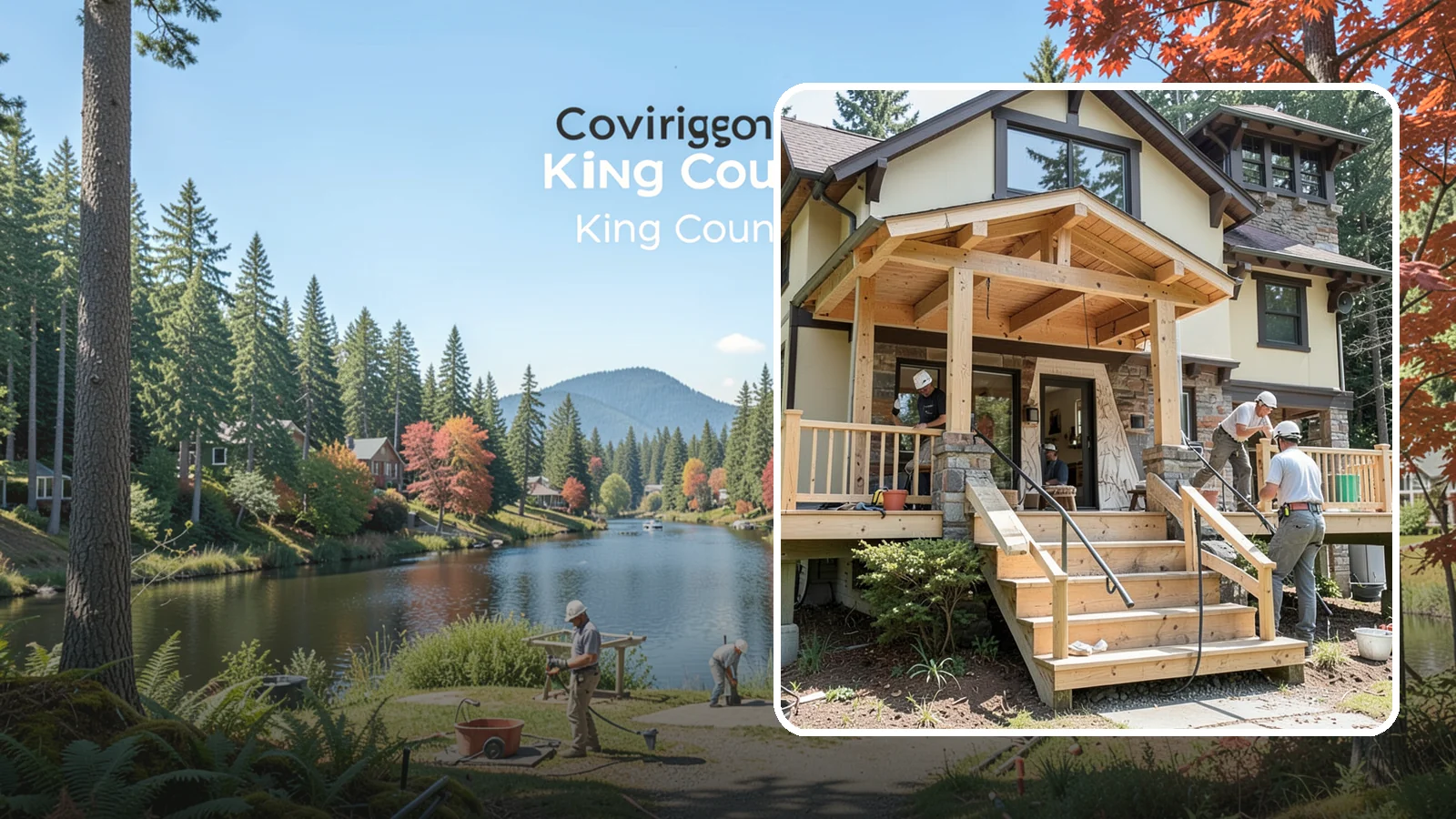Porch Steps Construction in Covington, King County, WA - Constructing sturdy porch steps that safely connect your porch to the yard and match your home's style.