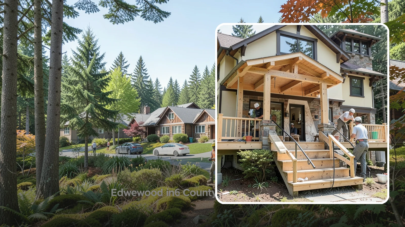 Porch Steps Construction in Edgewood, Pierce County, WA - Constructing sturdy porch steps that safely connect your porch to the yard and match your home's style.