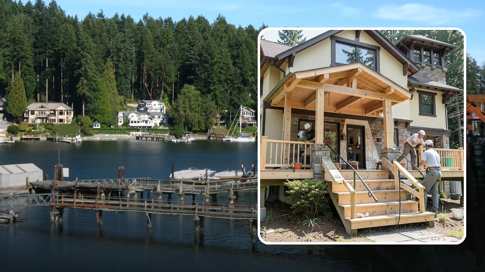 Porch Steps Construction in Gig Harbor, Pierce County, WA - Constructing sturdy porch steps that safely connect your porch to the yard and match your home's style.