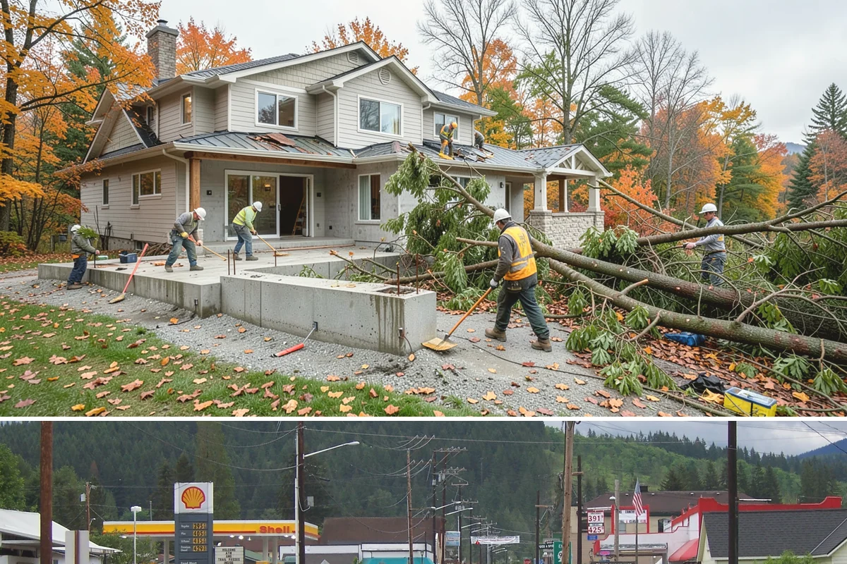 Porch Steps Construction in Granite Falls, Snohomish County, WA - Dry, mild conditions are best for footings and finishing, so late spring through early fall is ideal.