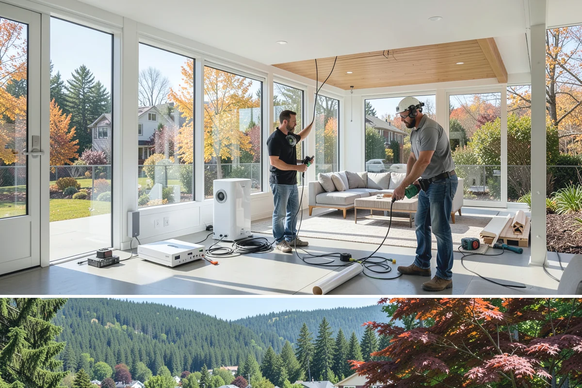 Porch Steps Construction in Index, Snohomish County, WA - Dry, mild conditions are best for footings and finishing, so late spring through early fall is ideal.